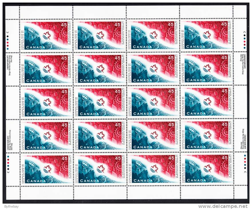 Canada MNH Scott #1658 Sheet Of 20 45c Canada's Year Of Asia Pacific - Feuilles Complètes Et Multiples