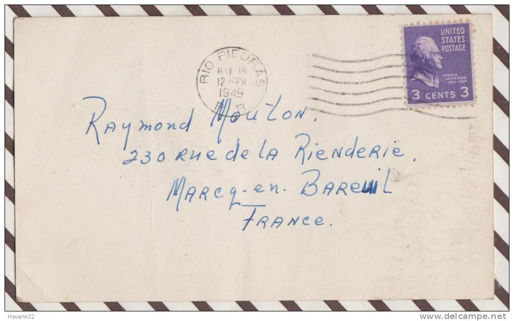 2X2565 CARTE QSL Radio Amateur PAN AMERICAN AIRWAYS SAN JUAN PUERTO RICO 1949  2 SCANS - Radio Amateur