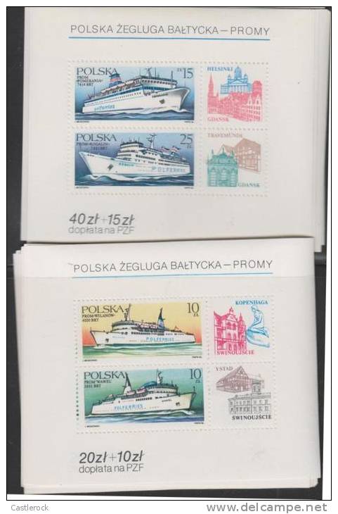 M) 2001 POLAND,BOATS,YSTAD,KOPENH AGA,HELSINKI,TRAVEMUNDE,2 S/S SHIPS - Varietà E Curiosità