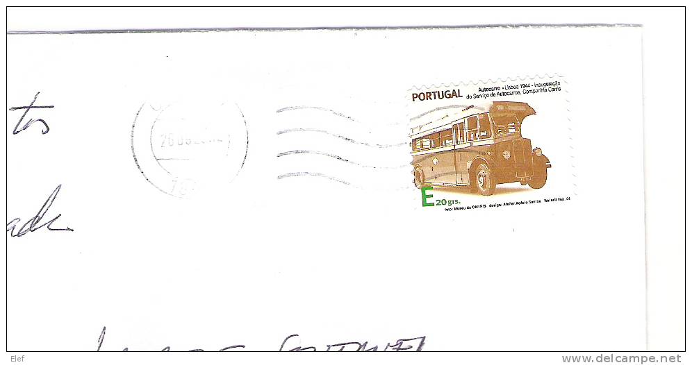 Lettre Du Portugal Avec Timbre Autocarro 1944 / Autocar / Bus, Lisboa; TB - Bus