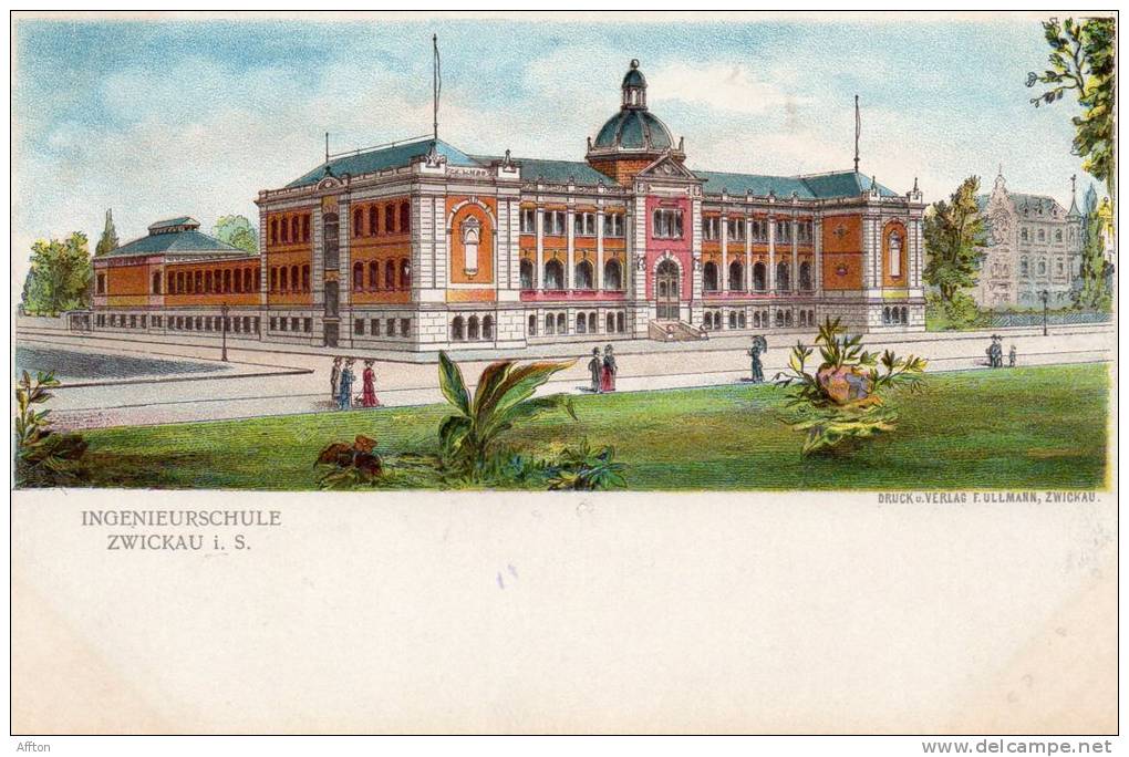 Zwickau I.S Ingenieurschule 1900 Postcard - Zwickau