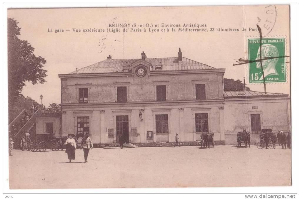 France - Brunoy Et Environs Artistiques - La Gare - Vue Exterieure  - 1925 - Ile-de-France