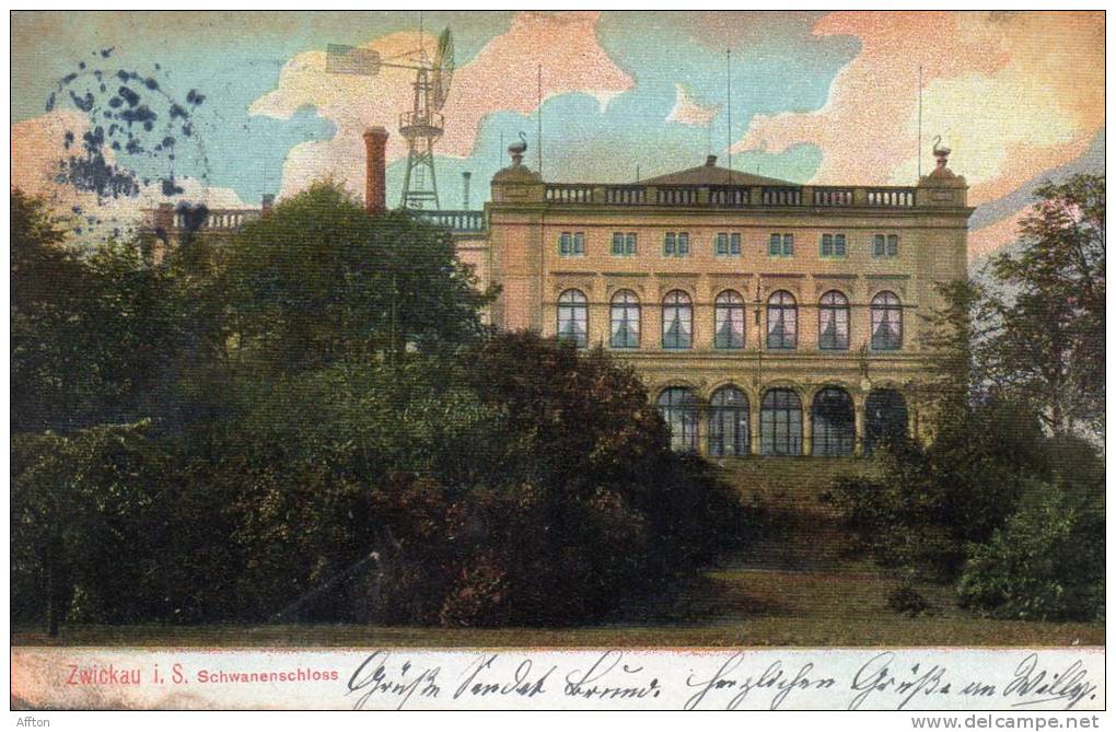 Zwickau I.S Schwanenschloss 1900 Postcard - Zwickau