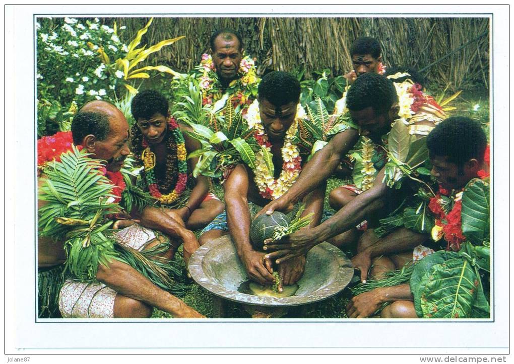 CARTE FICHE   FIDJI         CEREMONIE DU KAWA - Fiji