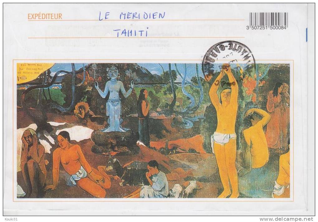 Polynésie YT 808 Sur Lettre Pour La France : Senteur Coco , Illustration Gauguin - 2007 - Brieven En Documenten