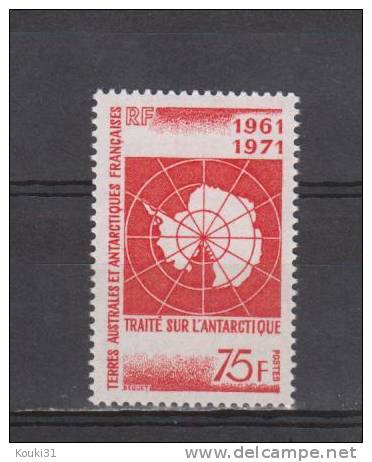 TAAF YT 39 ** : Carte Et Traité De L'Antarctique - 1971 - Trattato Antartico