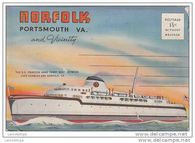 NORFOLK, PORTSMOUTH, VA AND VICINITY (CARNET 10 POSTCARDS) - Portsmouth