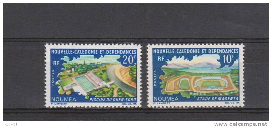 Nouvelle-Calédonie YT 337/8 ** : Piscine Et Stade - 1968 - Neufs