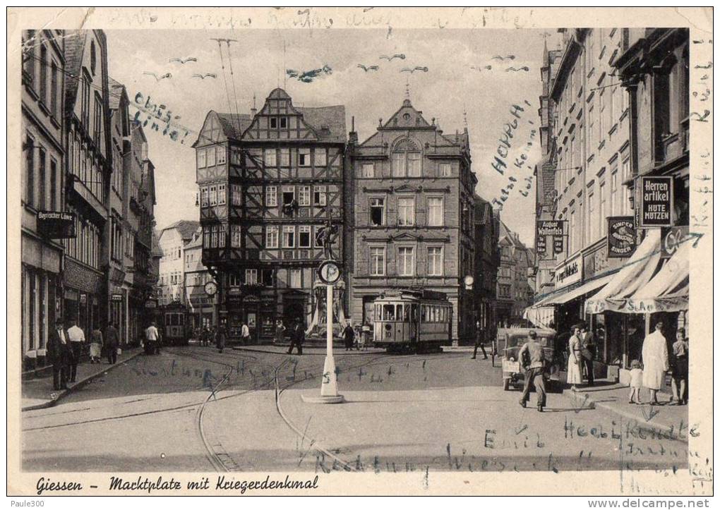 Giessen - Marktplatz Mit Kriegerdenkmal   L10 - Giessen