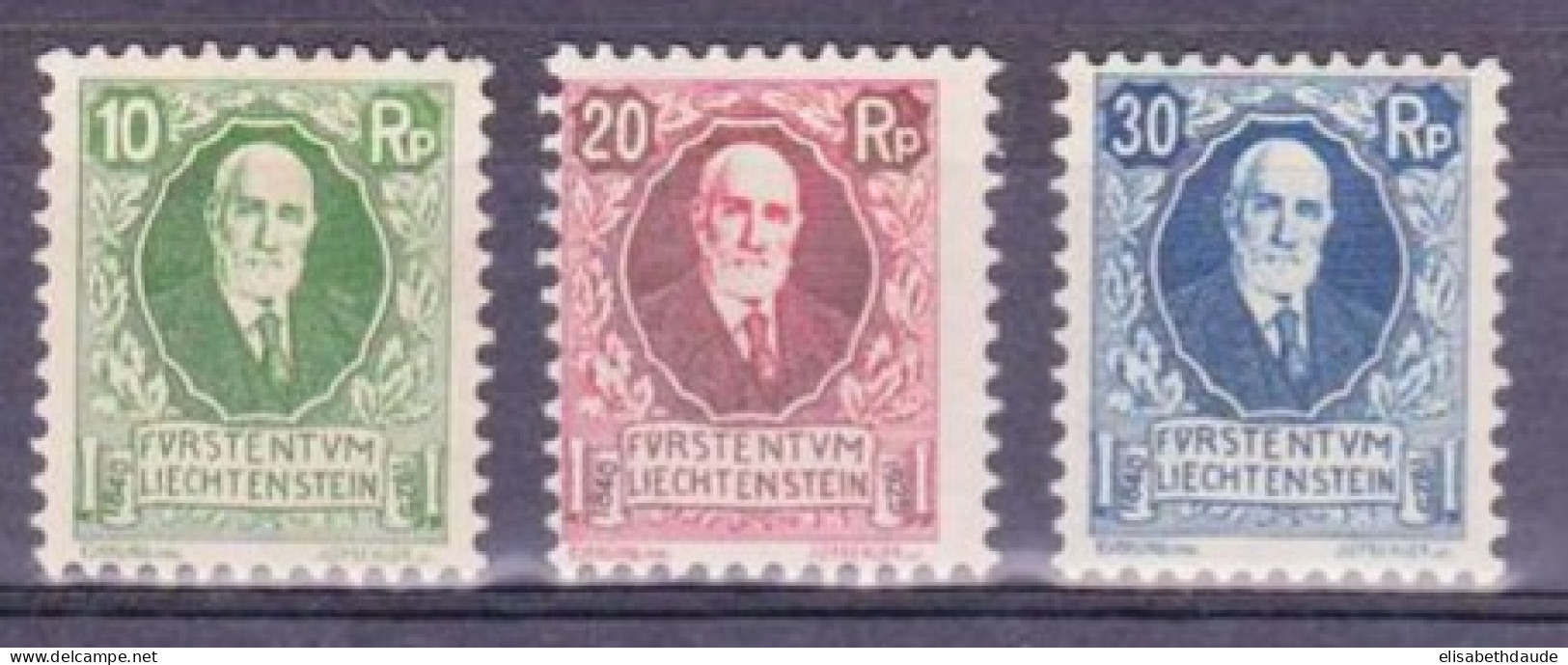 LIECHTENSTEIN - YVERT N°72/74 * - COTE = 77.5 EUROS - Neufs