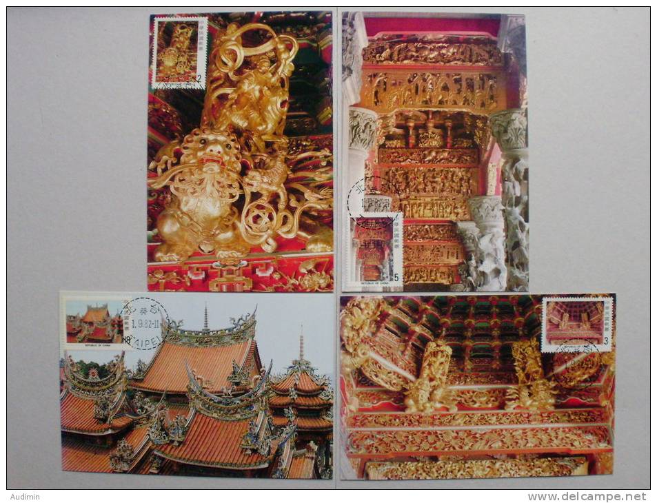 Taiwan Formosa 1484/7 Yt 1427/0 Maximumkarte MK/MC Im Schuber, Tsu-Shih-Tempel, Sanhsia - Maximum Cards