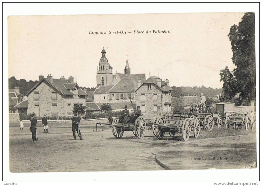 CP LIMOURS  PLACE DU VALMENIL - ECRITE EN 1916 - Limours