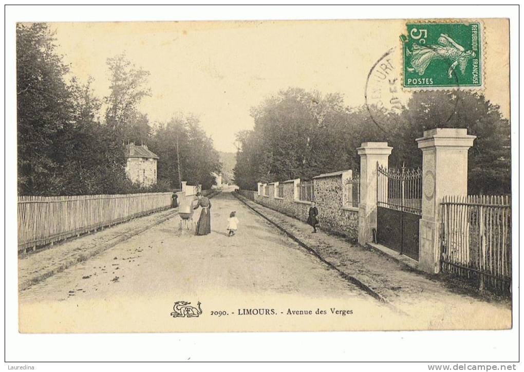 CP LIMOURS  N°2090  AVENUE DES VERGES - ECRITE EN 1910 - Limours