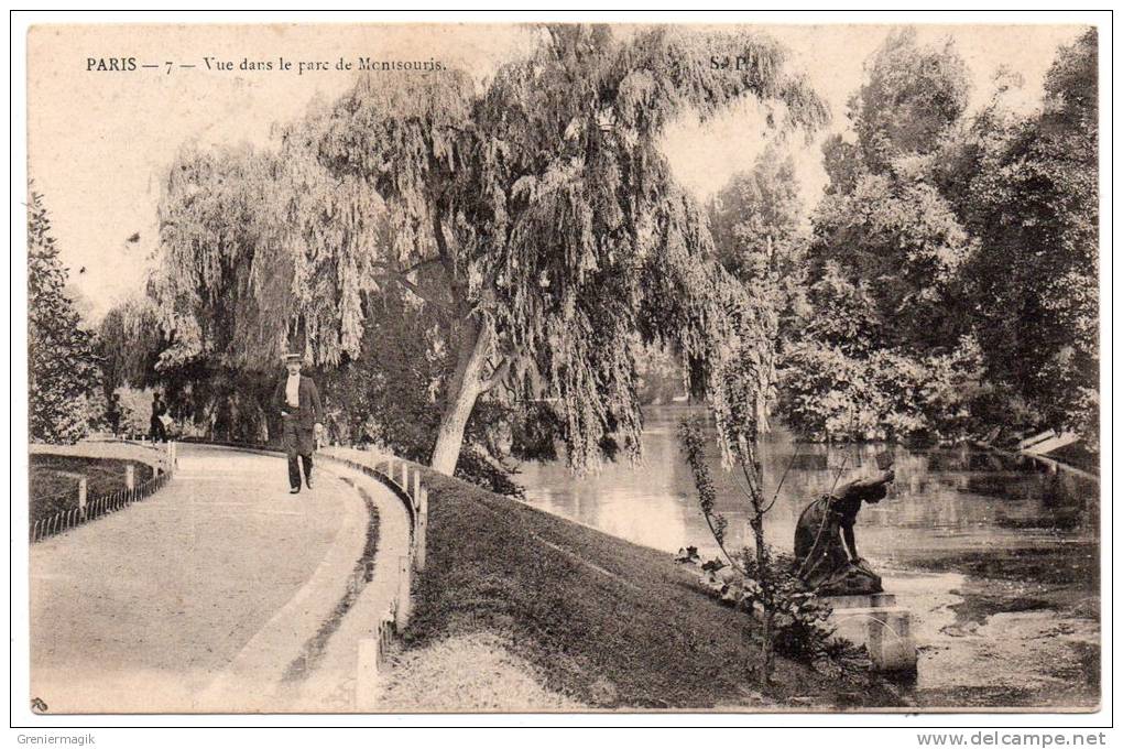 Cpa Paris - Vue Dans Le Parc De Montsouris - 1907 - Parcs, Jardins