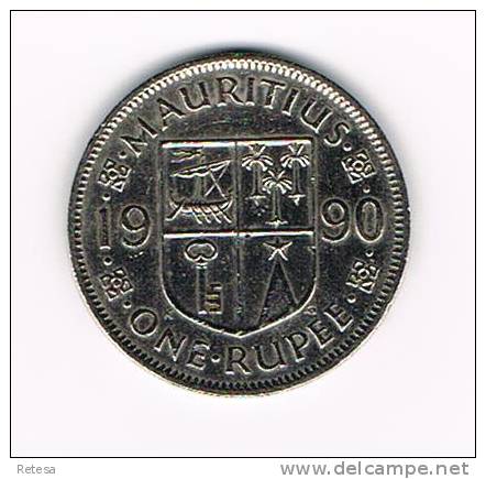 0X MAURITIUS  1 RUPEE   1990 - Maurice