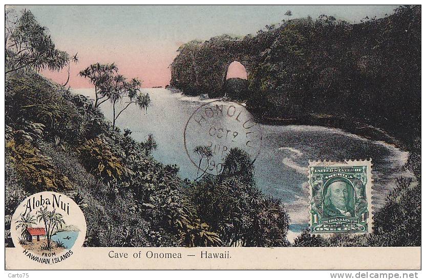 Hawai - Honolulu - Cave Of Onomea - Grotte -  Postal Mark - Honolulu