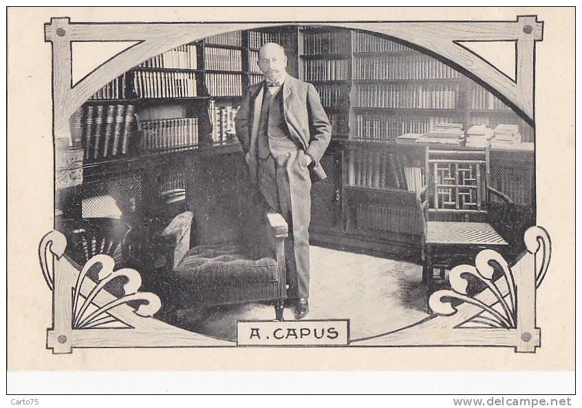 Célébrités - Littérature - Ecrivains - Bureau Bibliothèque A. Capus - Art Nouveau - Ecrivains