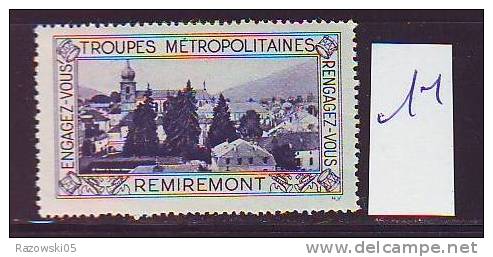 FRANCE. TIMBRE. VIGNETTE. ERINNOPHILIE. TROUPES METROPOLITAINES. .......REMIREMONT - Vignettes Militaires