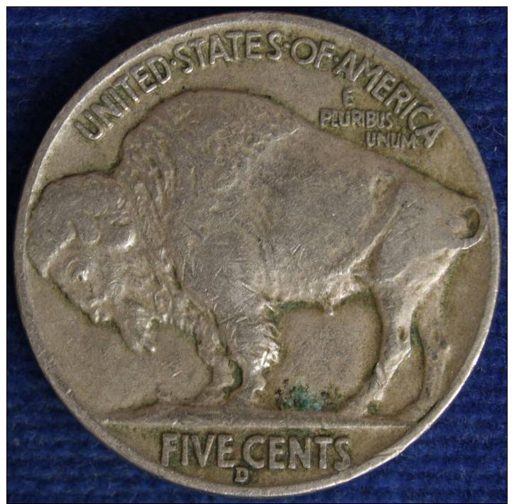 UNITED STATES USA STATI UNITI 5 CENTS INDIAN HEAD AND BUFALO 1938 D #1254A - 1913-1938: Buffalo