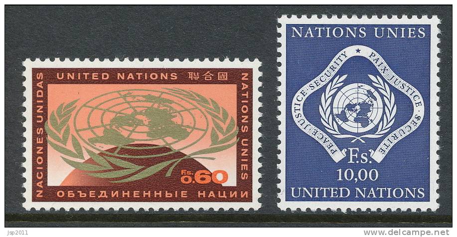 UN Geneva 1970 Michel # 9-10 MNH - Unused Stamps