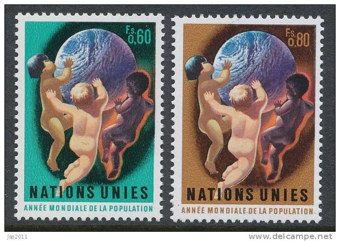 UN Geneva 1974 Michel # 43-44 MNH - Unused Stamps