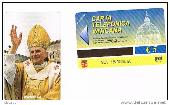 VATICANO-VATICAN-VATICAN CITY  CAT. C&C    6138 - PAPA BENEDETTO XVI - Vaticano