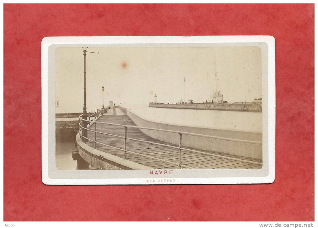 France - LE HAVRE - Photo De 1873 - Les Jetées - Dimensions 10,6 X 6,7 - 2 Scans - Old (before 1900)