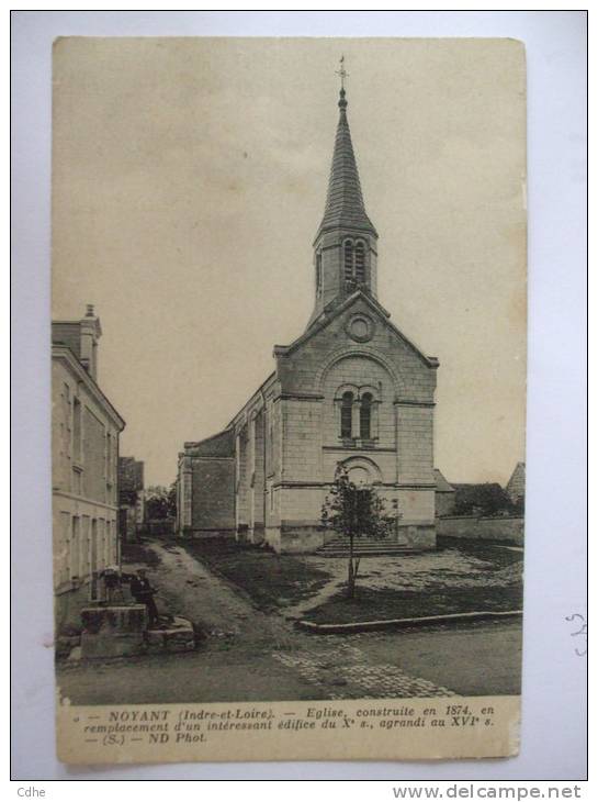 37 - AL1 - NOYANT EGLISE CONSTRUITE EN 1874 - Autres & Non Classés