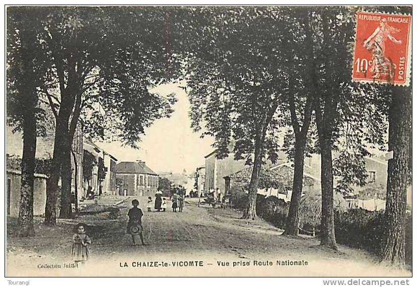 Vendée : Otc12b 55 : La Chaize-le-Vicomte  -  Route Nationale - La Chaize Le Vicomte