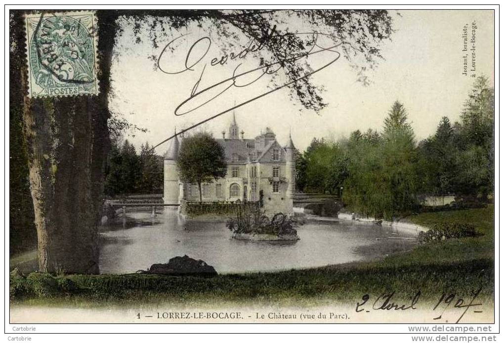 77 - LORREZ-LE-BOCAGE - Le Château (vue Du Parc) - Couleur - (château Du Comte De Ségur) - Lorrez Le Bocage Preaux