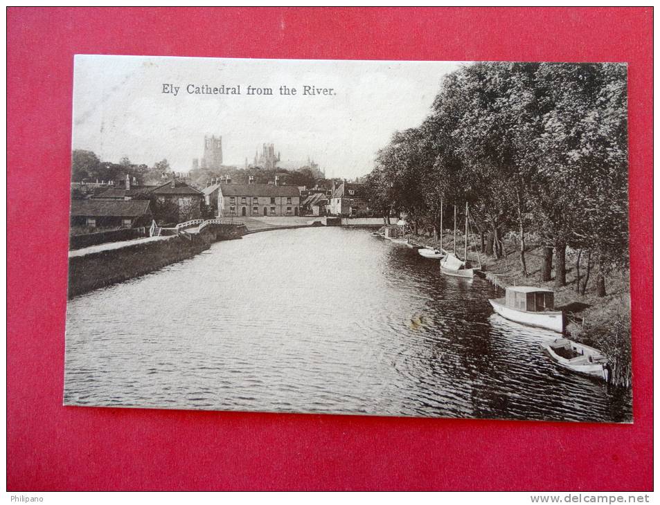 England > Cambridgeshire > Ely -----   Cathedral From The River  ---ca 1910== = = = = =  ====ref 709 - Ely