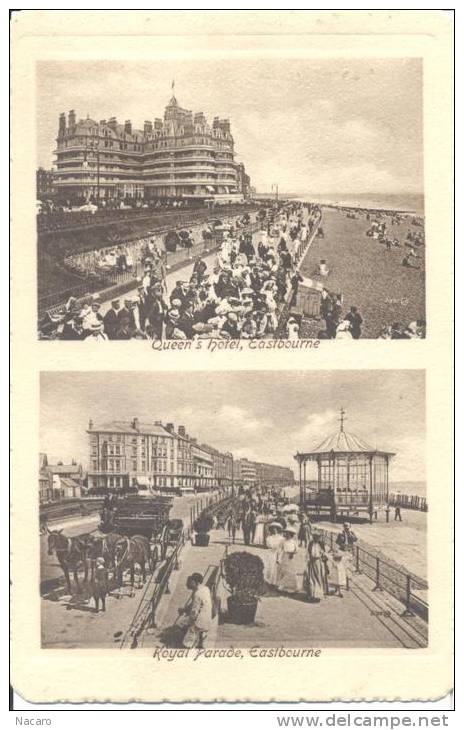 Royaume Uni - Angleterre - Eastbourne - 2 Vues - 2 Views - Queen´s Hotel And Royal Parade - Eastbourne