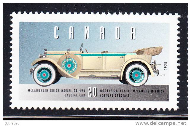 Canada MNH Scott #1605r 20c McLaughlin-Buick Model 28-496 - Historic Land Vehicles Collection - Neufs