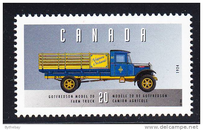 Canada MNH Scott #1605v 20c Gotfredson Model 20 Farm Truck - Historic Land Vehicles Collection - Nuovi