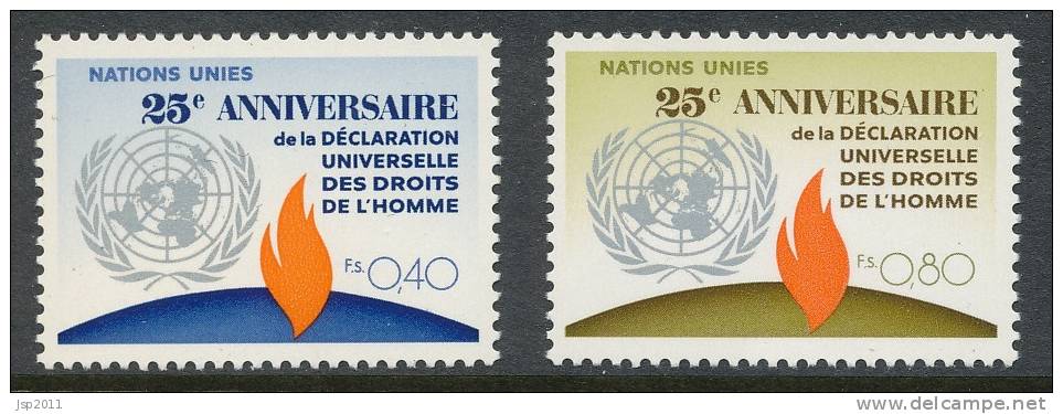 UN Geneva 1973 Michel # 35-36 MNH - Nuevos