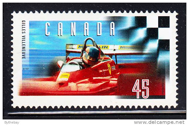 Canada MNH Scott #1647 45c Villeneuve And Checkered Flag - Neufs