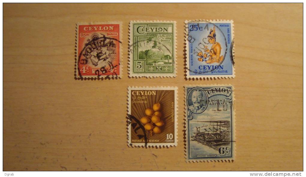 Ceylon    Mix Lot  Used - Ceylon (...-1947)