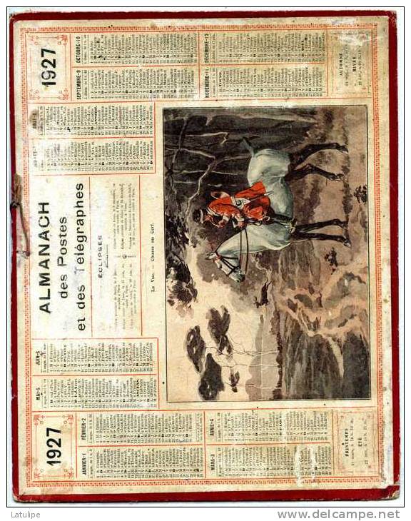 Calendrier Des Poste Du  Finistère  22  Complet  De 1927 - Grand Format : 1921-40