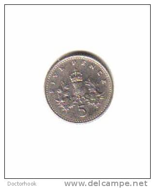 GREAT BRITAIN    5  PENCE  1990  (KM# 937b) - 5 Pence & 5 New Pence