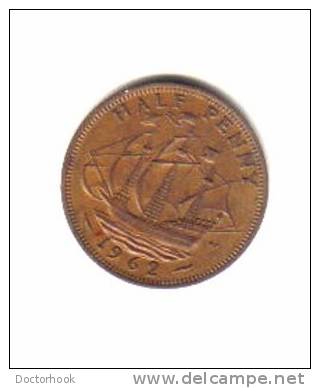 GREAT BRITAIN    1/2  PENNY  1962  (KM# 896) - C. 1/2 Penny