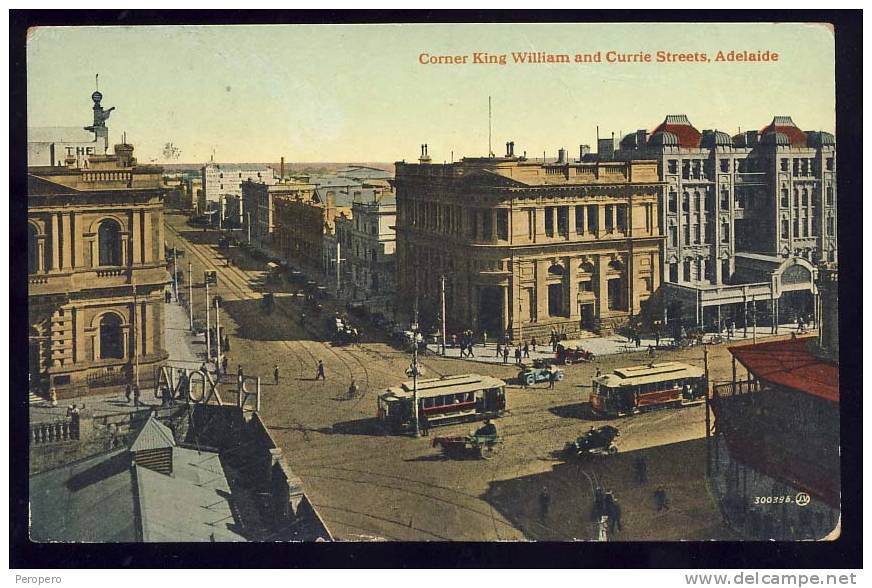 ADELAIDE   Tram  Strassebahn   1923.     Old Postcard - Adelaide