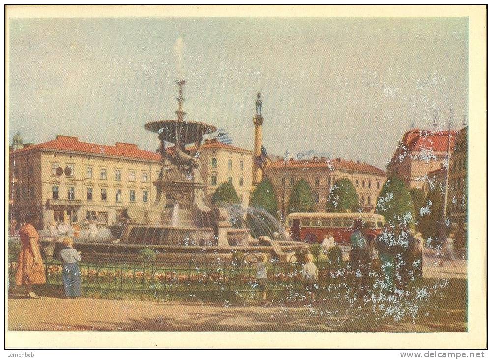 Ukraine, Lvov, Fountain On Mickiewicz Square, 1962 Unused Postcard [11749] - Ukraine