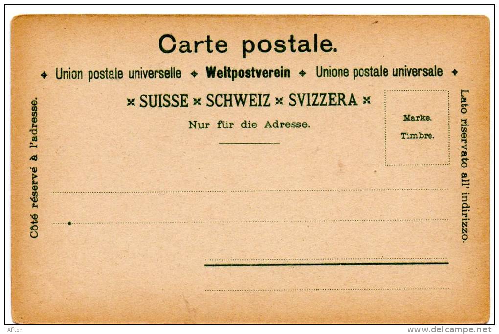 Costumes Suisses Switzerland 1898 Glarus & Zug & Freiburg Postcard - Non Classificati