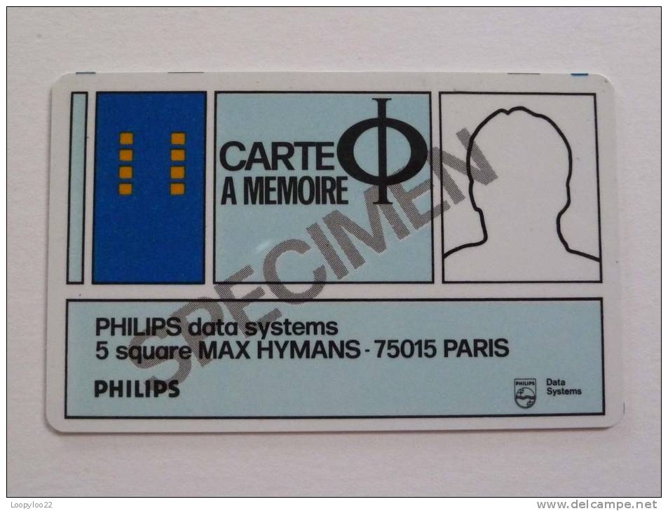 FRANCE - Philips - Smart Card - Carte A Memoire - 1981 - Specimen - Internas