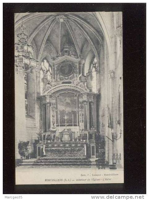 76 Montivilliers Intérieur De L'église L'autel édit. Lecuyer - Montivilliers