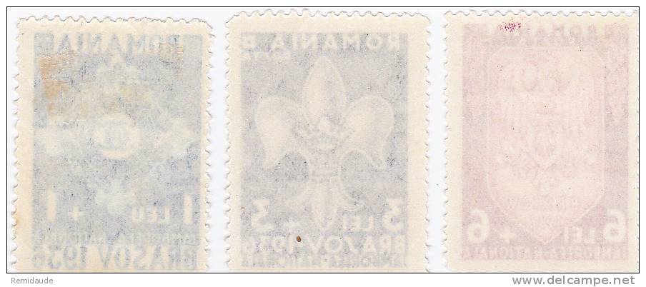 ROUMANIE - 1936 - YVERT N°505/507 * - COTE = 30 EUROS - SCOUTISME - Neufs