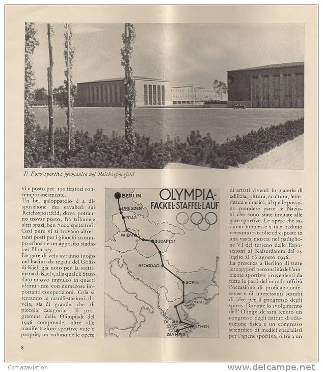 Olimpiade Berlino 1936 - Jeux Olympiques 1936 - Andere & Zonder Classificatie