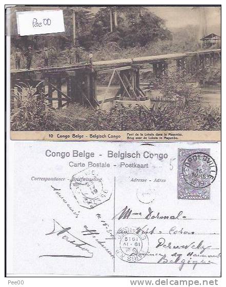 CONGO BELGE (LEOPOLDVILLE) : PONT DE LUKULA DANS LE MAYUMBE - Congo Belge