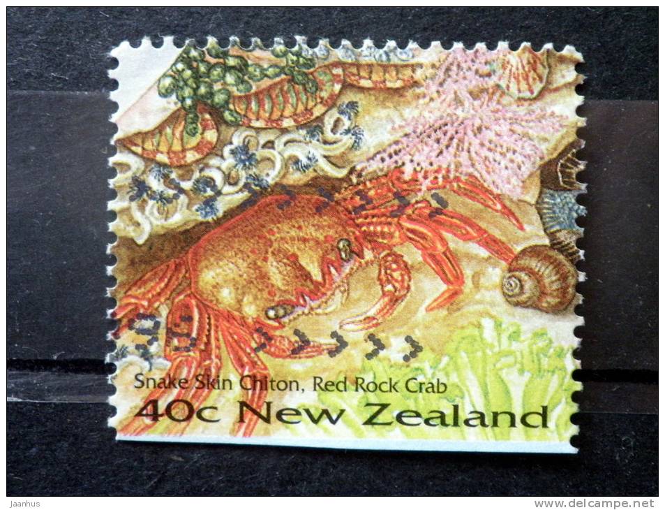 New Zealand - 1996 - Mi.nr.1492 - Used - Animals Of Coastal Waters - Red Rock Crab - Definitives - Gebraucht