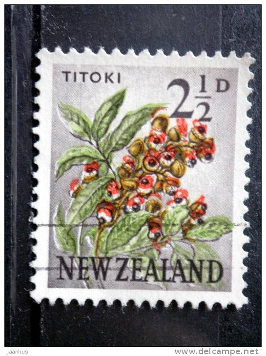 New Zealand - 1961 - Mi.nr.395 - Used - Country Views - Titoki - Alectryon Excelsum - Definitives - - Oblitérés